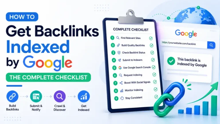 How to get backlinks indexed by Google with the complete SEO checklist