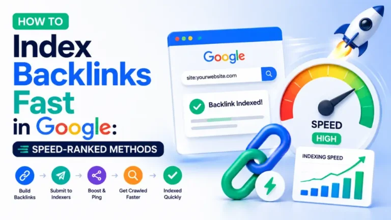 How to index backlinks fast in Google using speed-ranked SEO indexing methods