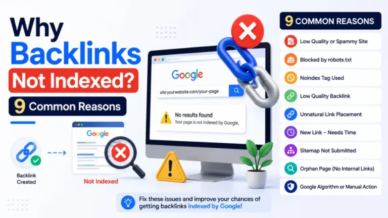 Why backlinks are not indexed? 9 common reasons affecting Google backlink indexing